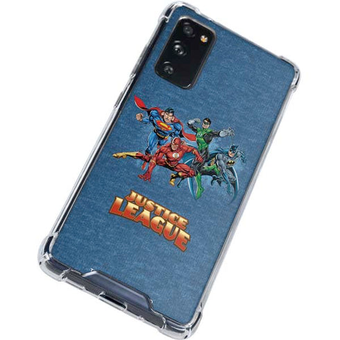 Justice League Action Pose Charcaters Galaxy S20 FE Clear Case
