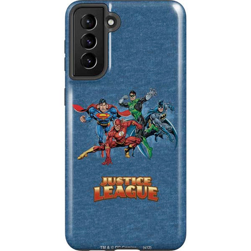 Justice League Action Pose Charcaters Galaxy S21 FE Pro Case