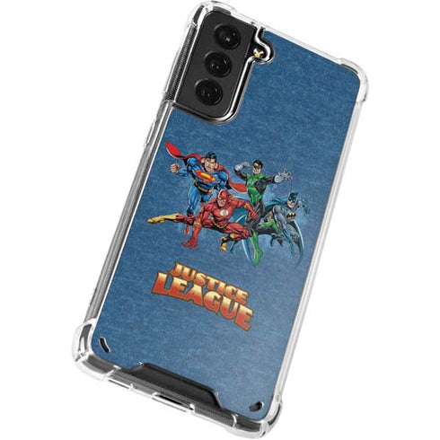 Justice League Action Pose Charcaters Galaxy S21 Plus 5G Clear Case