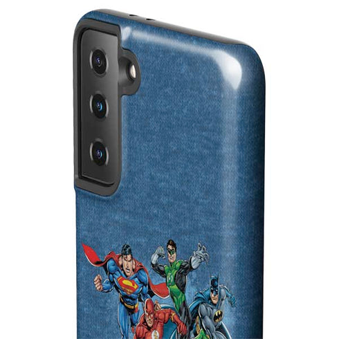 Justice League Action Pose Charcaters Galaxy S21 Plus 5G Pro Case