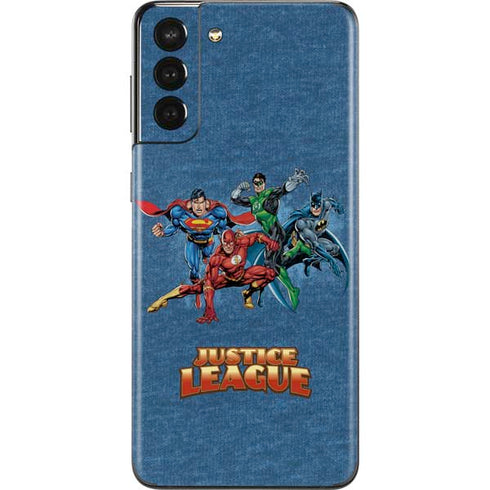 Justice League Action Pose Charcaters Galaxy S21 Plus 5G Skin