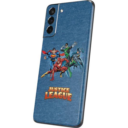 Justice League Action Pose Charcaters Galaxy S21 Plus 5G Skin