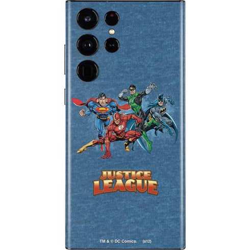 Justice League Action Pose Charcaters Galaxy S22 Ultra Skin