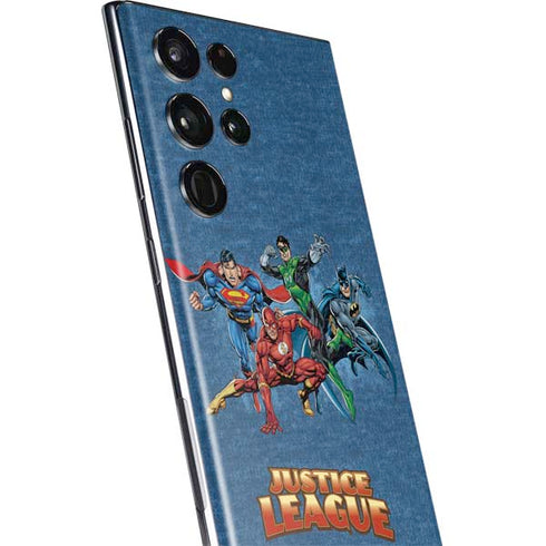 Justice League Action Pose Charcaters Galaxy S22 Ultra Skin