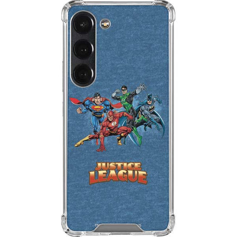 Justice League Action Pose Charcaters Galaxy S23 Clear Case