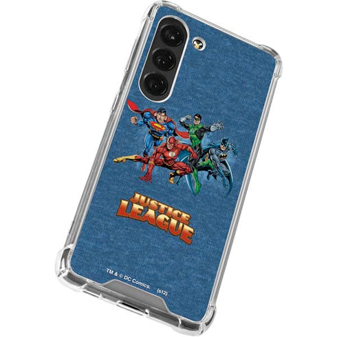 Justice League Action Pose Charcaters Galaxy S23 Clear Case