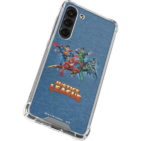 Justice League Action Pose Charcaters Galaxy S23 Plus Clear Case