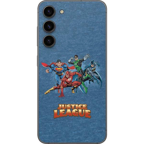 Justice League Action Pose Charcaters Galaxy S23 Plus Skin