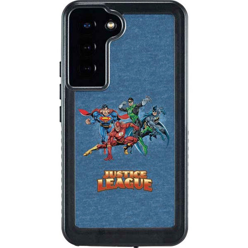Justice League Action Pose Charcaters Galaxy S23 Plus Waterproof Case