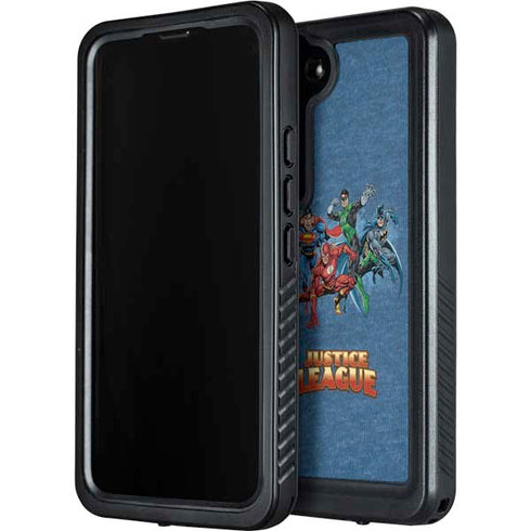Justice League Action Pose Charcaters Galaxy S23 Plus Waterproof Case