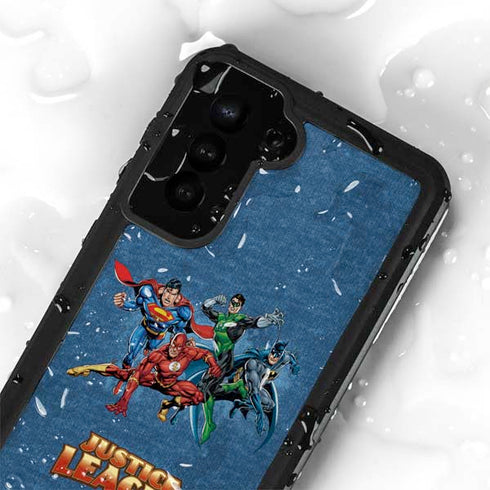 Justice League Action Pose Charcaters Galaxy S23 Plus Waterproof Case