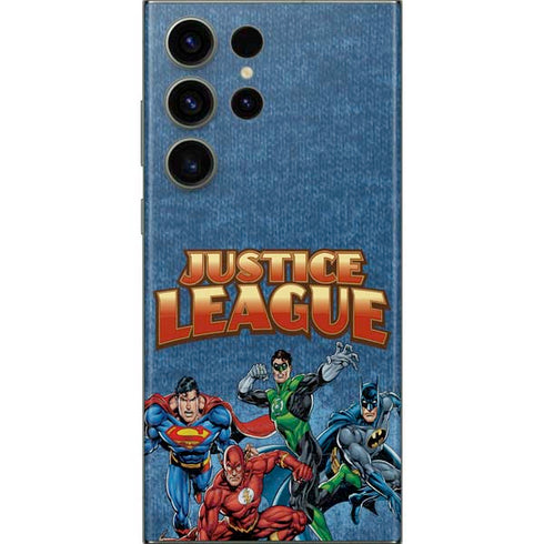 Justice League Action Pose Charcaters Galaxy S23 Ultra Skin