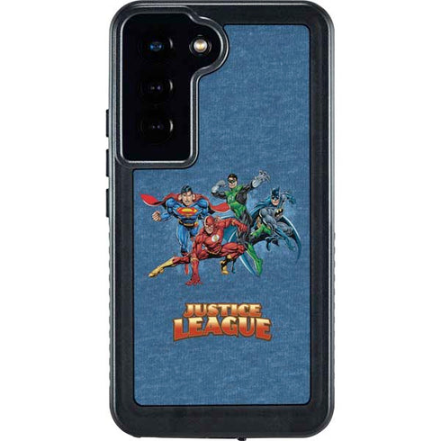 Justice League Action Pose Charcaters Galaxy S23 Waterproof Case