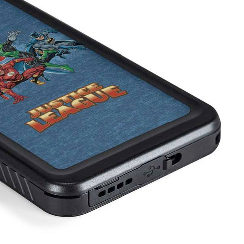 Justice League Action Pose Charcaters Galaxy S23 Waterproof Case