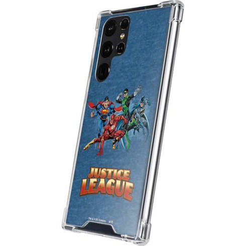 Justice League Action Pose Charcaters Galaxy S24 Ultra Clear Case