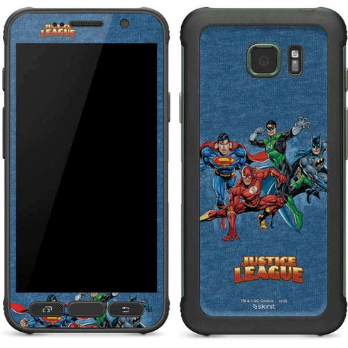 Justice League Action Pose Charcaters Galaxy S7 Active Skin