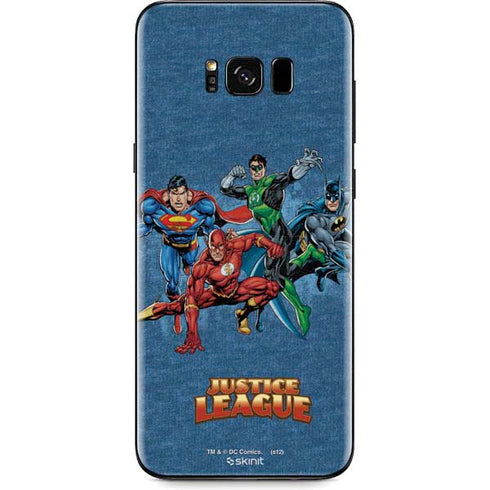 Justice League Action Pose Charcaters Galaxy S8 Plus Skin