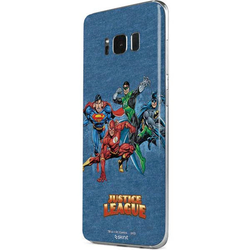 Justice League Action Pose Charcaters Galaxy S8 Plus Skin