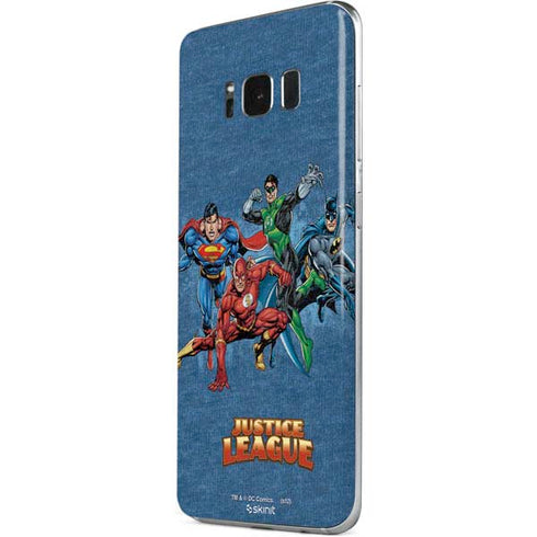 Justice League Action Pose Charcaters Galaxy S8 Skin