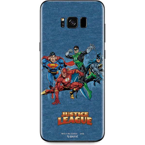 Justice League Action Pose Charcaters Galaxy S8 Skin