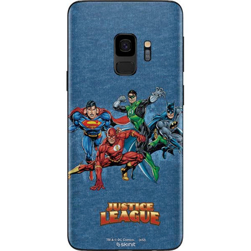 Justice League Action Pose Charcaters Galaxy S9 Skin