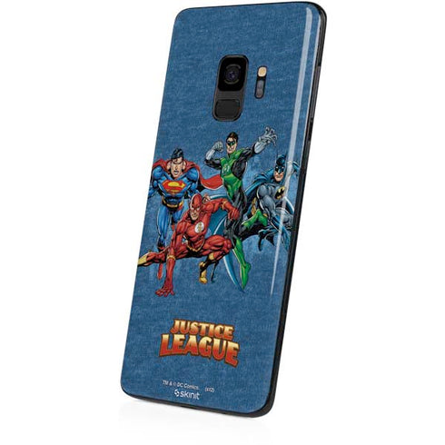Justice League Action Pose Charcaters Galaxy S9 Skin