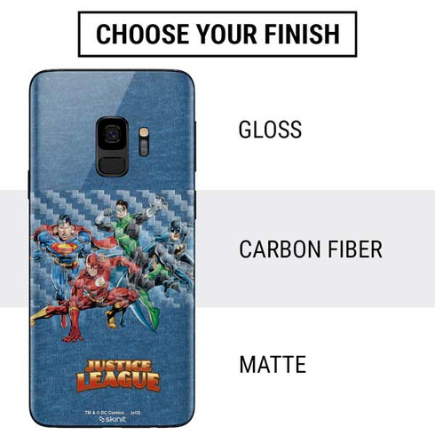 Justice League Action Pose Charcaters Galaxy S9 Skin
