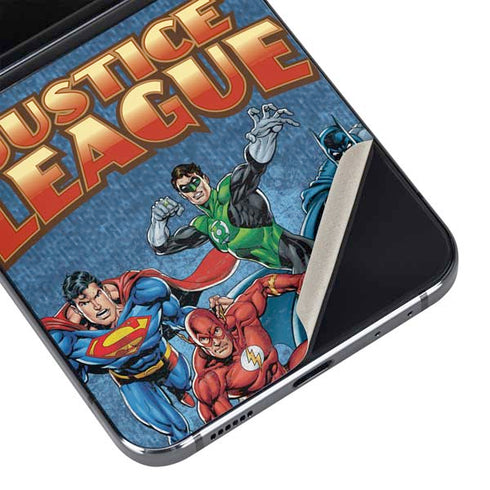 Justice League Action Pose Charcaters Galaxy Z Flip5 5G Skin