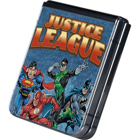 Justice League Action Pose Charcaters Galaxy Z Flip5 5G Skin