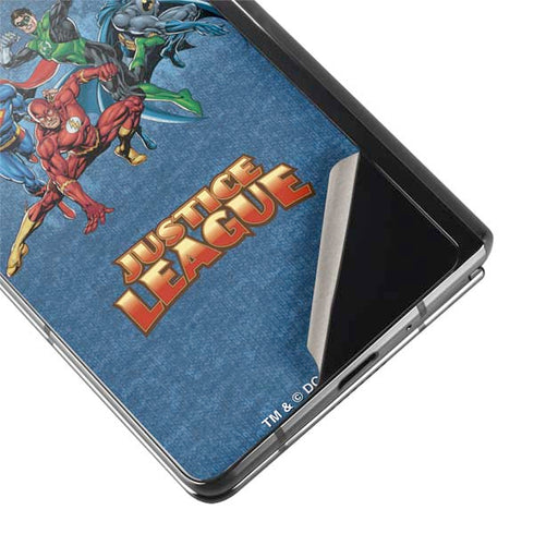 Justice League Action Pose Charcaters Galaxy Z Fold2 5G Skin
