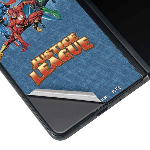 Justice League Action Pose Charcaters Galaxy Z Fold4 5G Skin