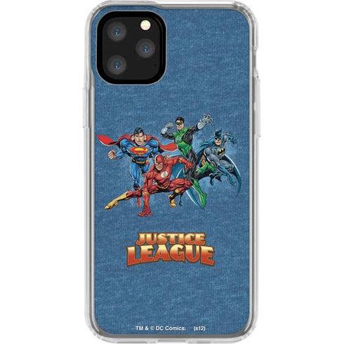 Justice League Action Pose Charcaters iPhone 11 Pro Clear Case