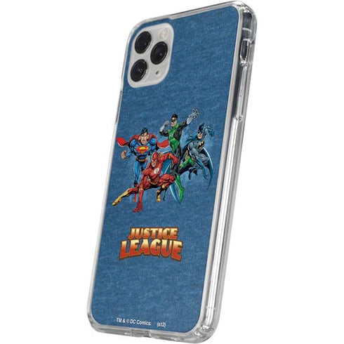 Justice League Action Pose Charcaters iPhone 11 Pro Clear Case