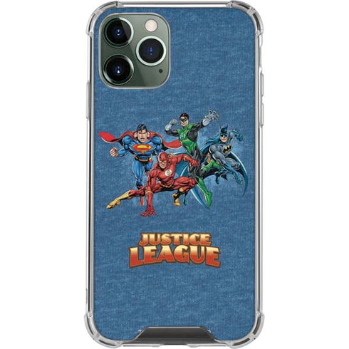 Justice League Action Pose Charcaters iPhone 11 Pro Max Clear Case
