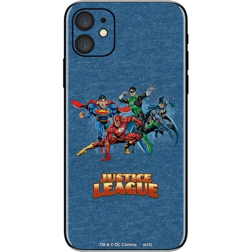 Justice League Action Pose Charcaters iPhone 11 Skin