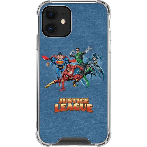 Justice League Action Pose Charcaters iPhone 12 Clear Case