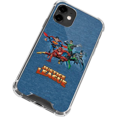 Justice League Action Pose Charcaters iPhone 12 Clear Case