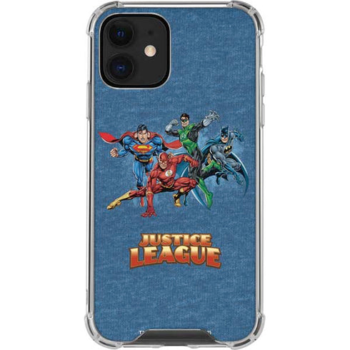 Justice League Action Pose Charcaters iPhone 12 Mini Clear Case