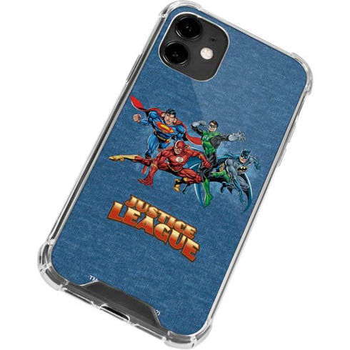 Justice League Action Pose Charcaters iPhone 12 Mini Clear Case