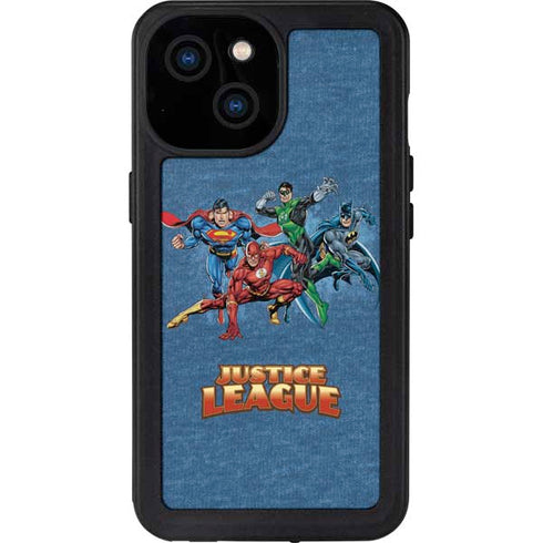 Justice League Action Pose Charcaters iPhone 13 Mini Waterproof Case