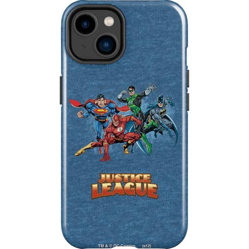 Justice League Action Pose Charcaters iPhone 14 Plus Impact Case
