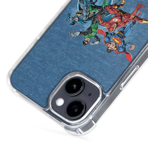 Justice League Action Pose Charcaters iPhone 15 MagSafe Case