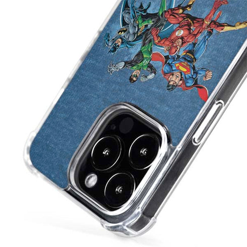 Justice League Action Pose Charcaters iPhone 15 Pro MagSafe Case