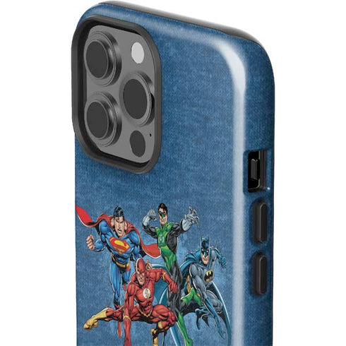 Justice League Action Pose Charcaters iPhone 15 Pro Max Impact Case