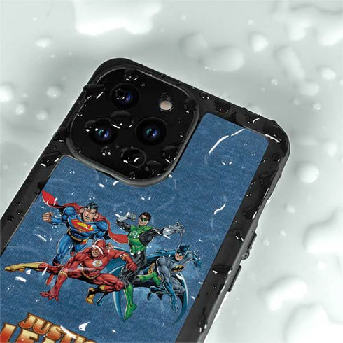 Justice League Action Pose Charcaters iPhone 14 Pro Max Waterproof Case