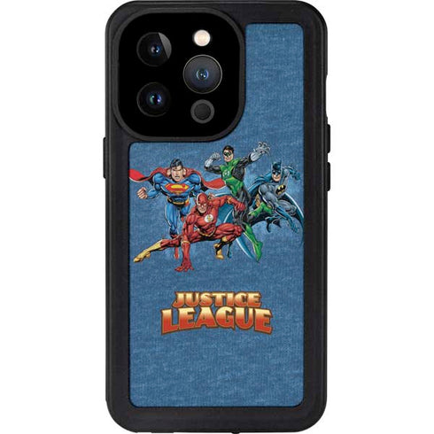 Justice League Action Pose Charcaters iPhone 14 Pro Waterproof Case