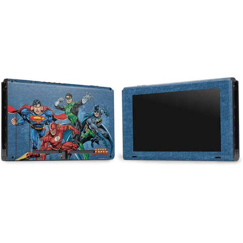 Justice League Action Pose Charcaters Nintendo Switch Bundle Skin