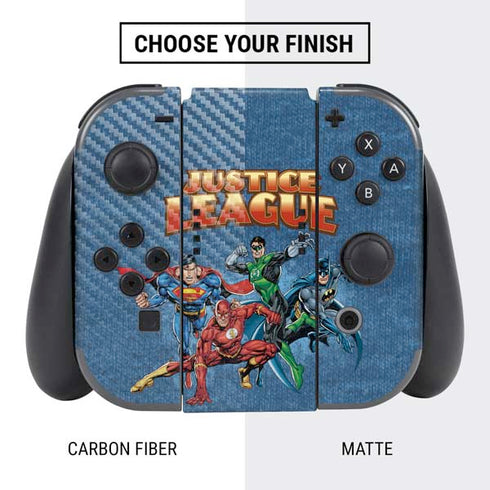 Justice League Action Pose Charcaters Nintendo Switch Bundle Skin