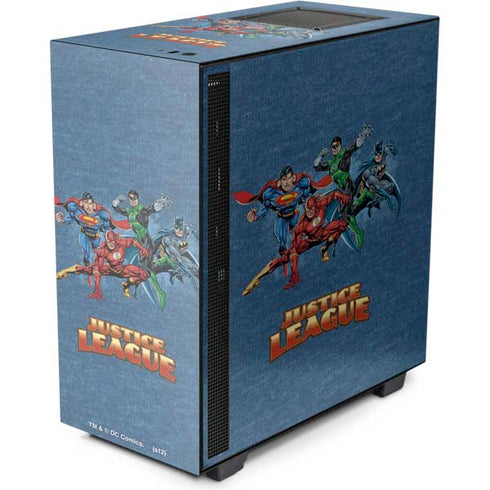 Justice League Action Pose Charcaters NZXT H510 Compact ATX Mid-Tower Case Skin