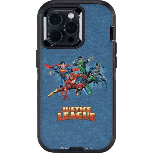 Justice League Action Pose Charcaters Otterbox Defender iPhone Skin